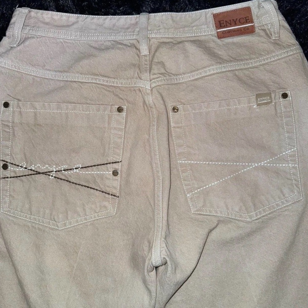 Enyce Beige Pants with Stitch Detail